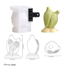 Boowan Nicole: Burning Heart Candle Silicone Mould - BohriAli.com
