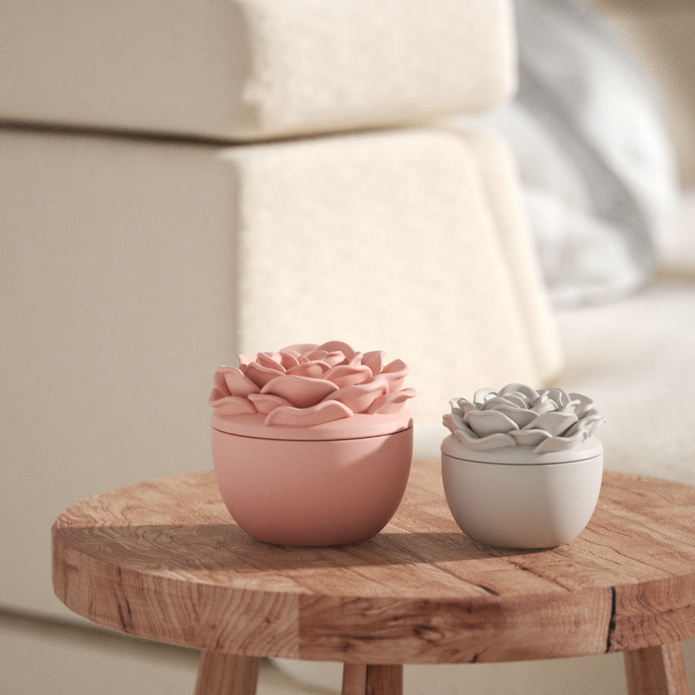 Boowan Nicole: Crowning Rose Candle Jar Silicone Mold  - 3.5 Oz / 7 Oz