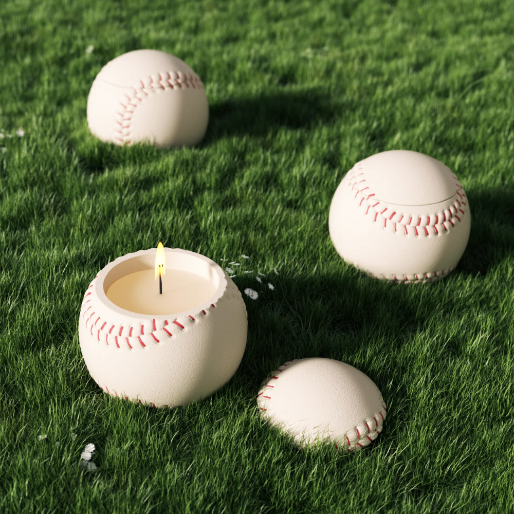 Boowan Nicole: UP Vibe X Boowan Nicole ｜ Sports Series: Baseball Candle Jar Silicone Mold