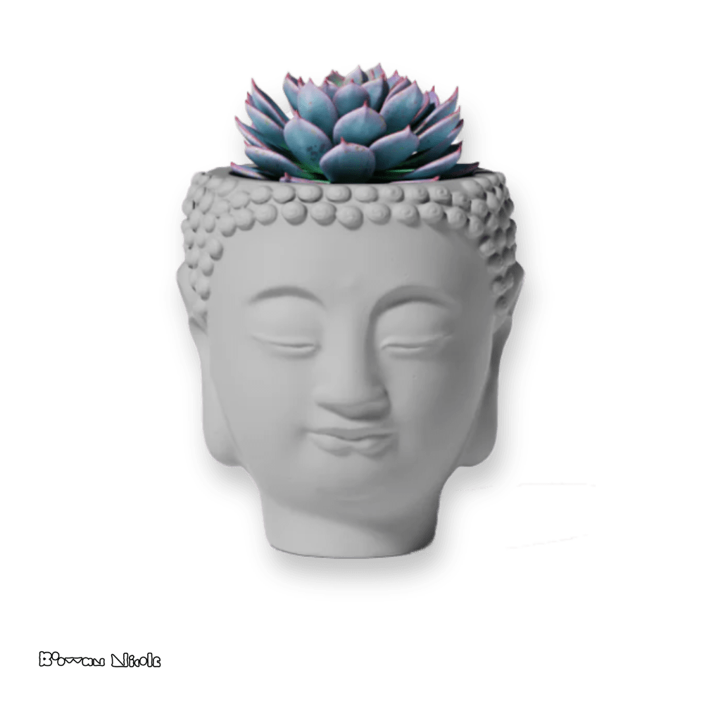 Boowan Nicole: Buddha Zen Concrete Planter Holder Silicone Mould