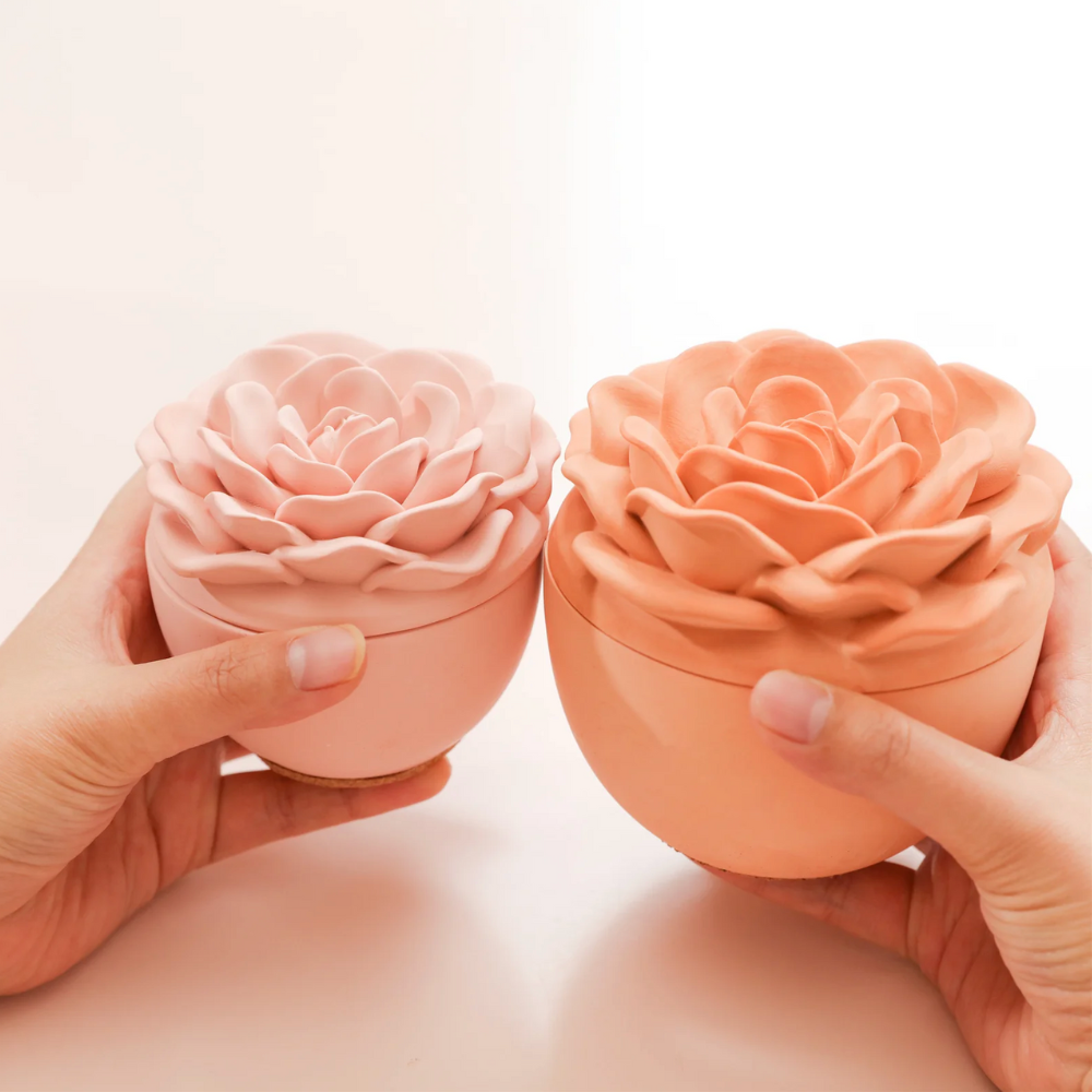 Boowan Nicole: Crowning Rose Candle Jar Silicone Mold  - 3.5 Oz / 7 Oz