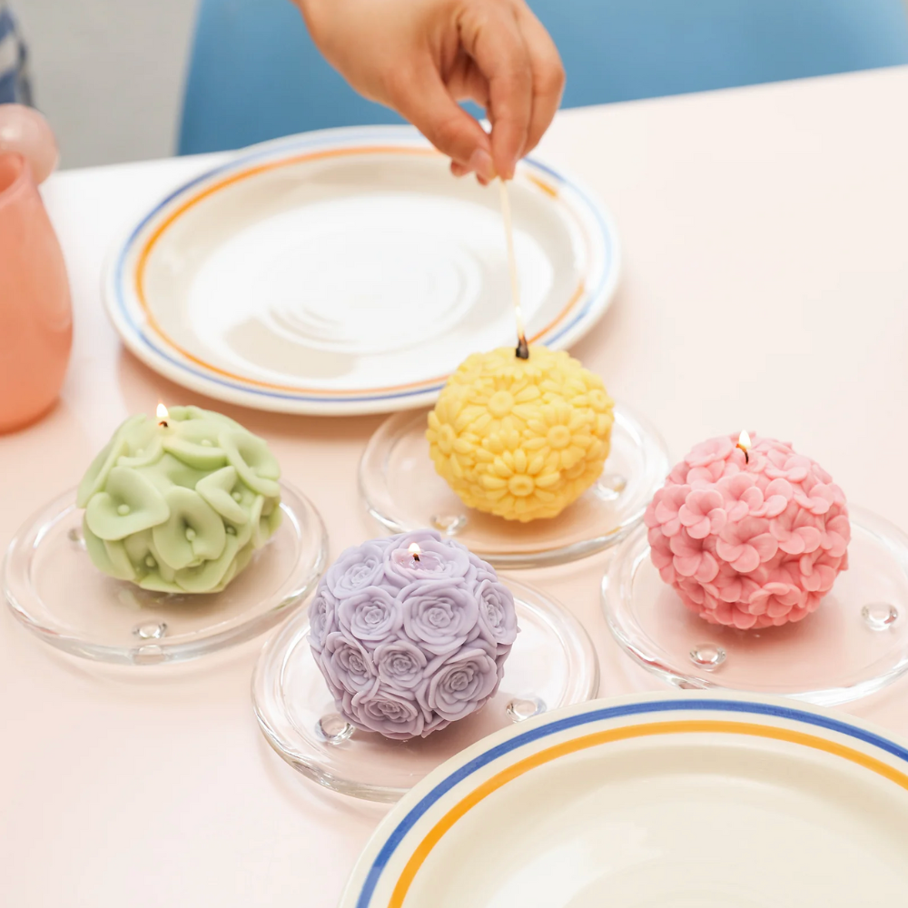 Boowan Nicole: Whispering Floral Orbs Candle Silicone Mould Collection