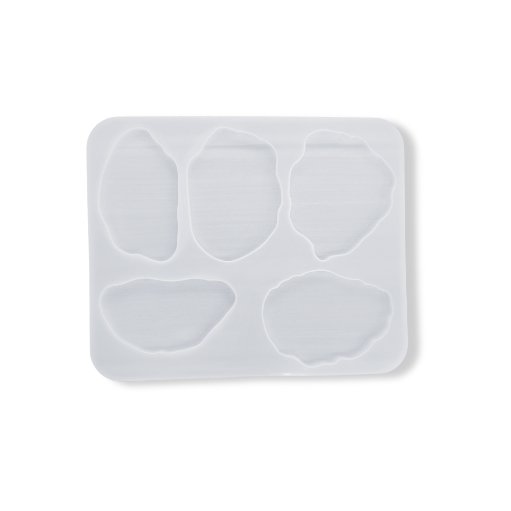 Eco-Mould: Set of 5 Agate Coaster Silicone Mould