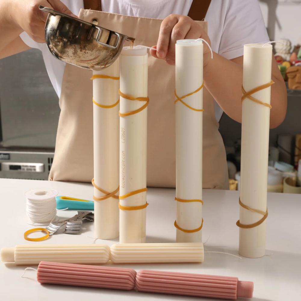 Boowan Nicole: Doric Pillar Taper Candle Silicone Mould