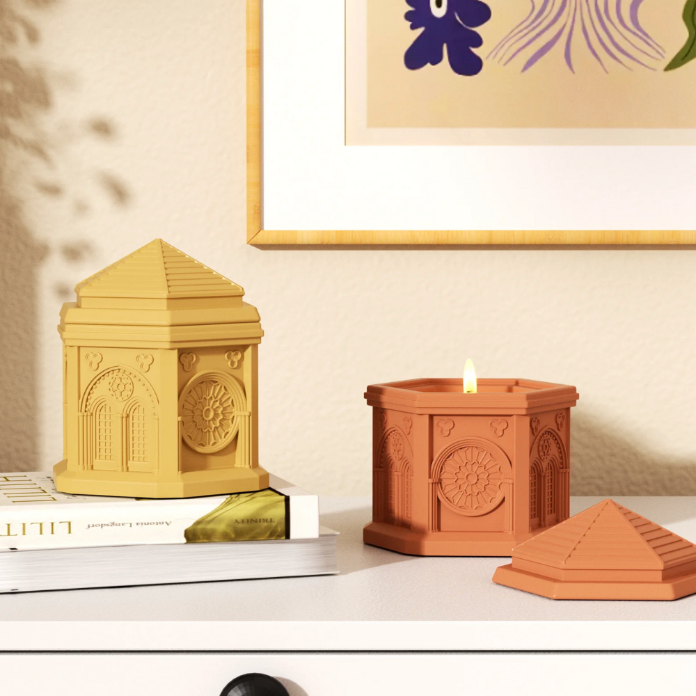 Boowan Nicole: Elegant Gothic Architecture Candle Jar Silicone Mould