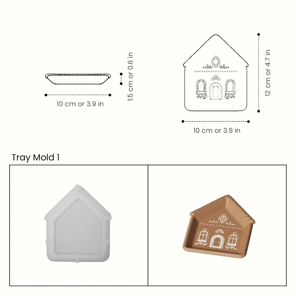 Boowan Nicole: Gingerbread Cottage Tray Silicone Mold Collection