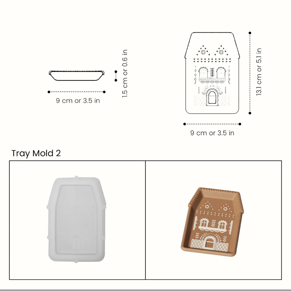 Boowan Nicole: Gingerbread Cottage Tray Silicone Mold Collection