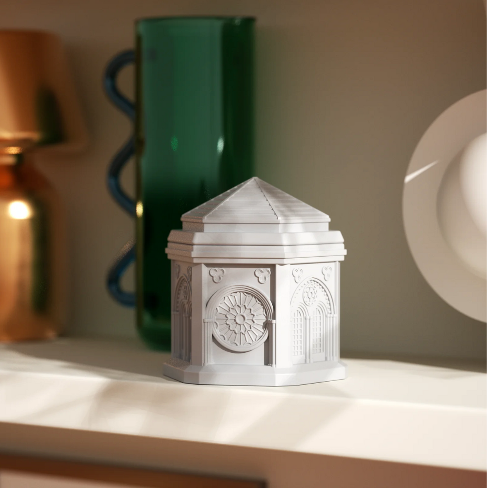 Boowan Nicole: Elegant Gothic Architecture Candle Jar Silicone Mould