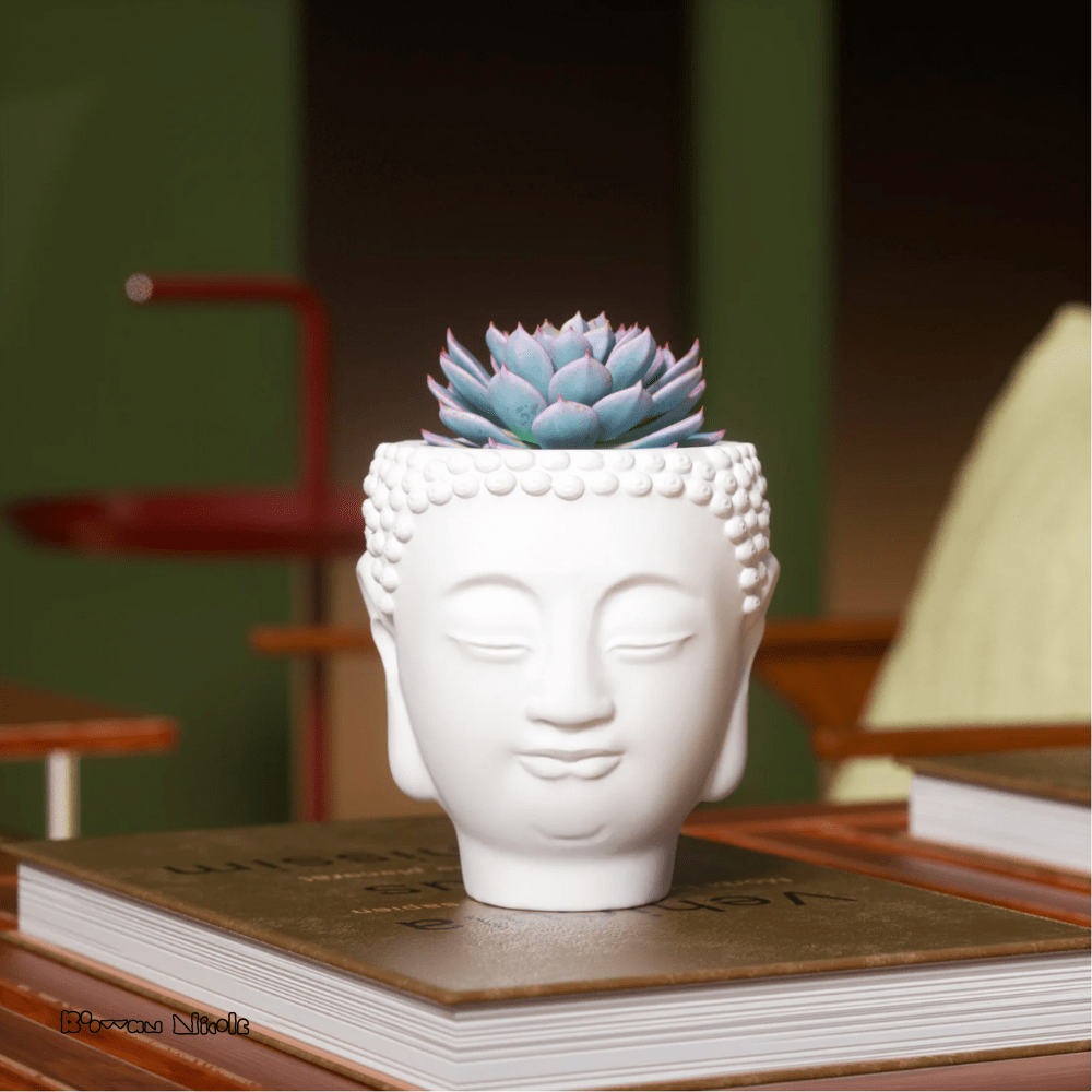 Boowan Nicole: Buddha Zen Concrete Planter Holder Silicone Mould