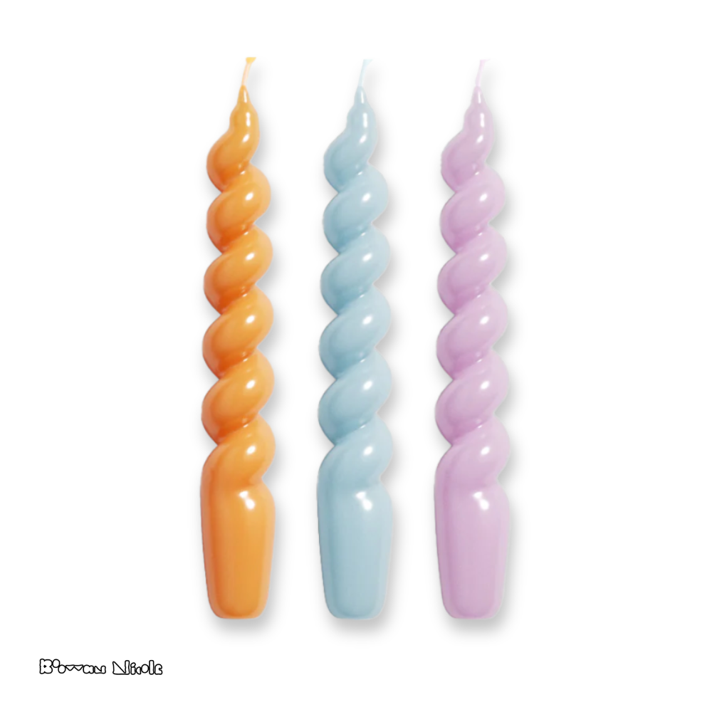 Boowan Nicole: Spiral Taper Candle Silicone Mould (LZ0412)