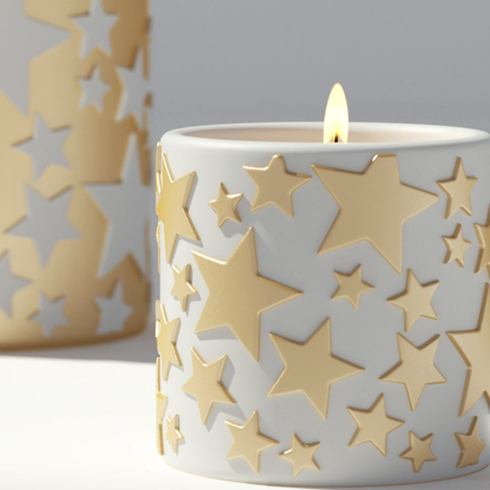 Boowan Nicole: Starlit Wishes Candle Jar Silicone Mold