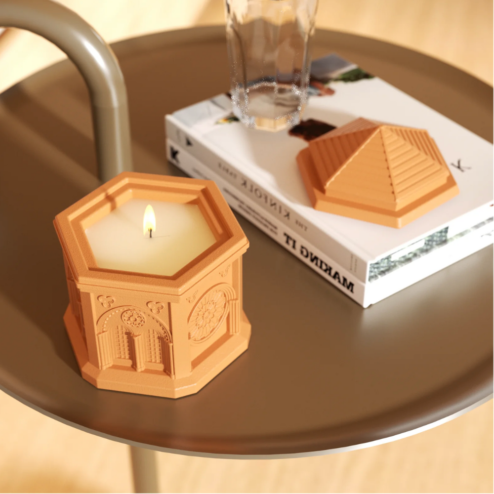 Boowan Nicole: Elegant Gothic Architecture Candle Jar Silicone Mould