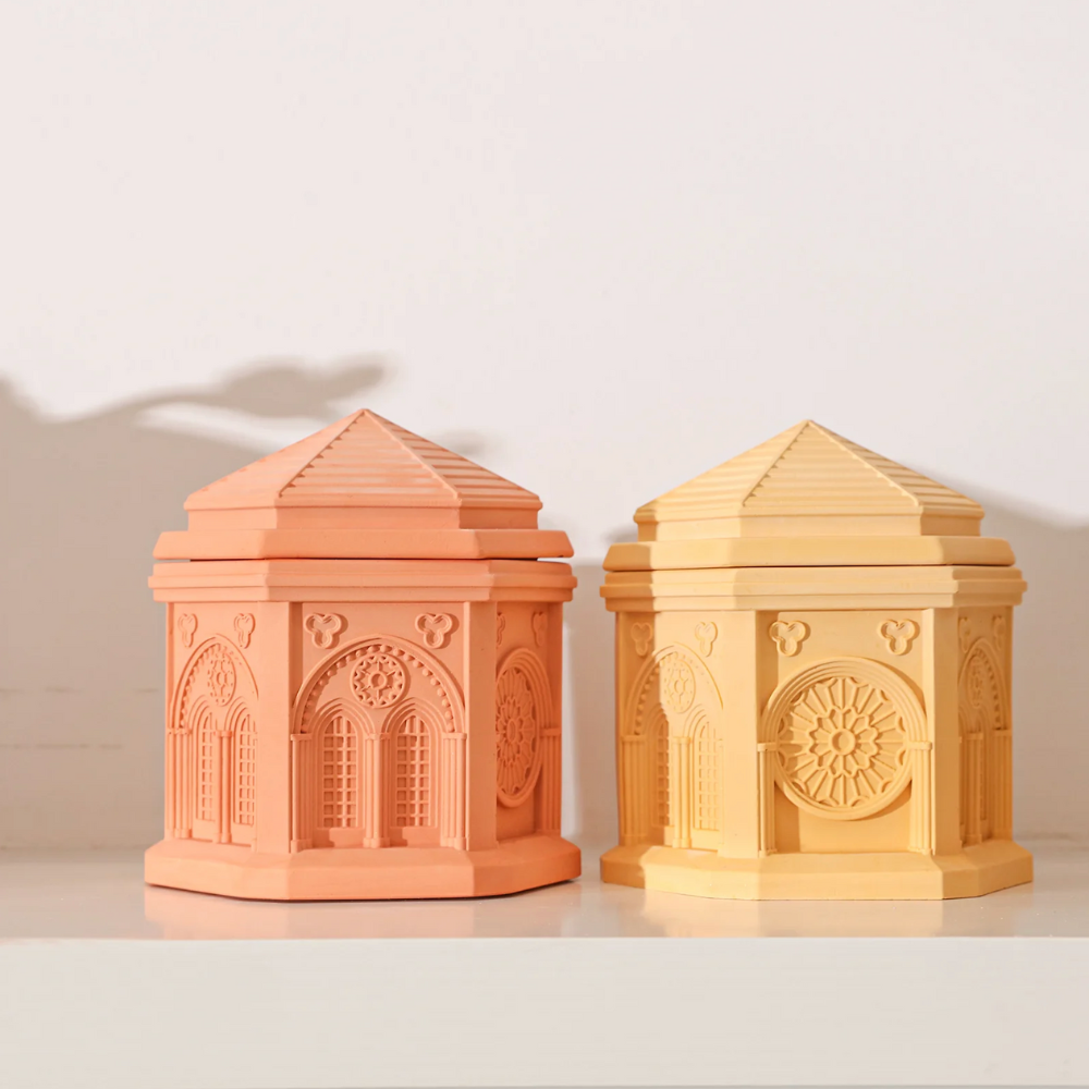 Boowan Nicole: Elegant Gothic Architecture Candle Jar Silicone Mould