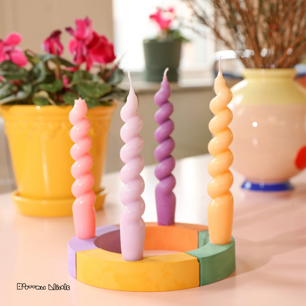 Boowan Nicole: Spiral Taper Candle Silicone Mould (LZ0412)