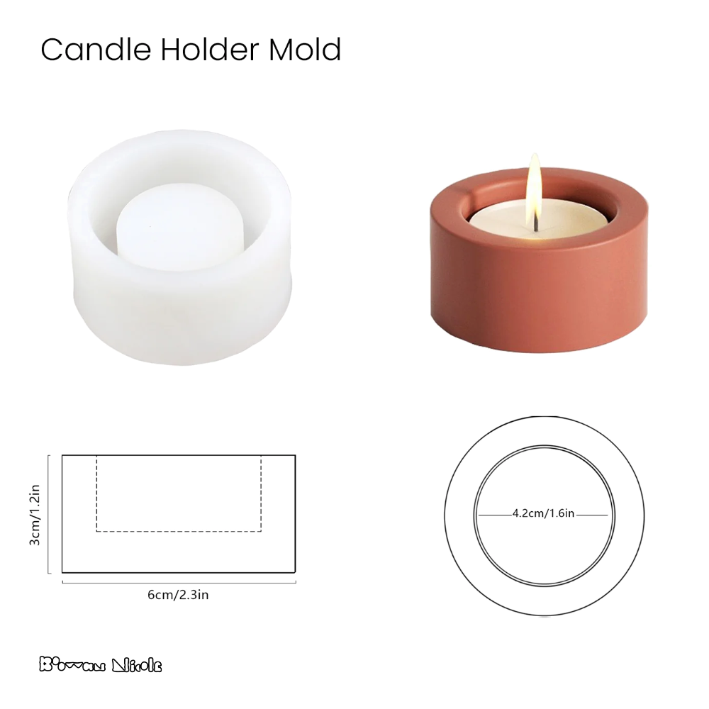 Boowan Nicole: Tealight Candle Holder Silicone Mould