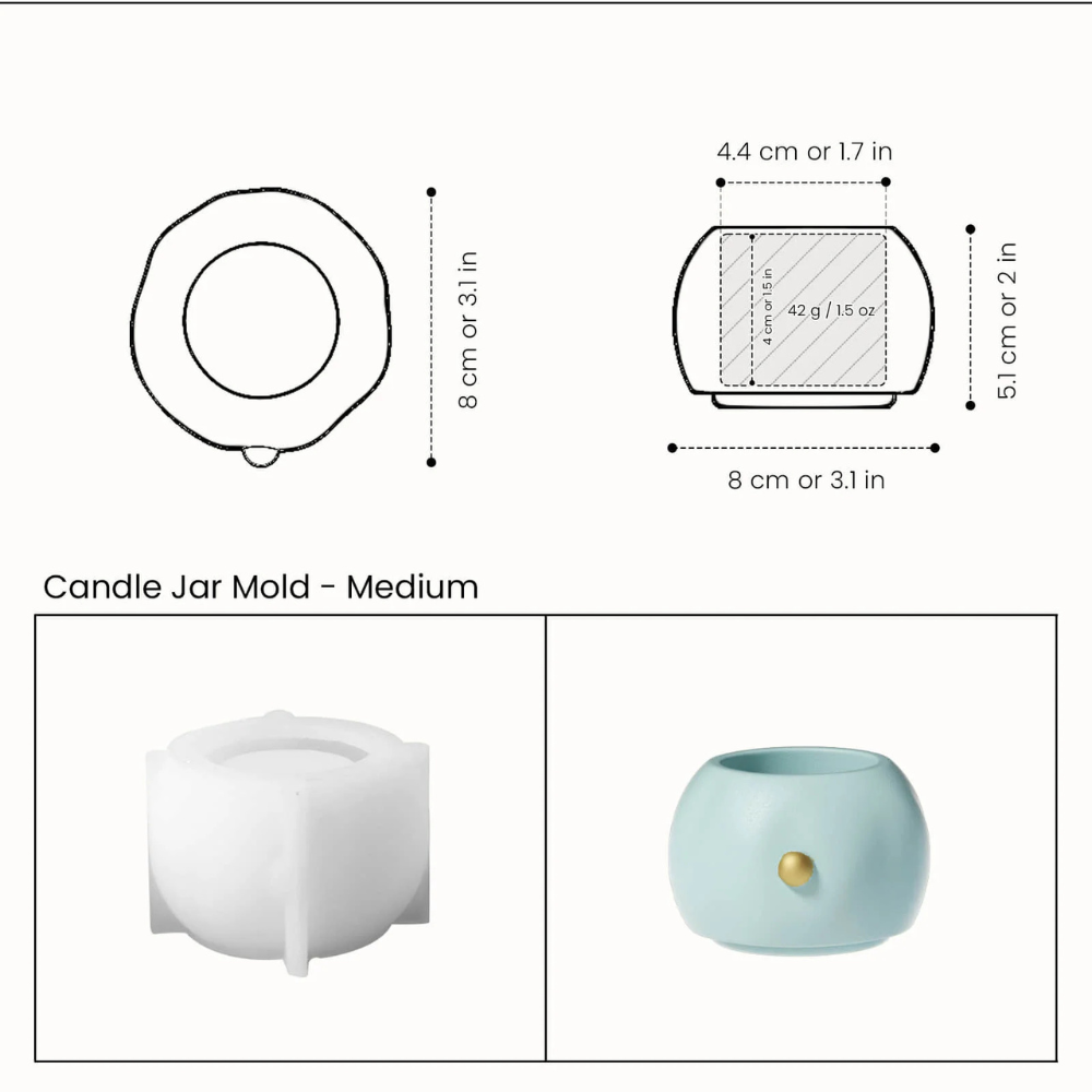 Boowan Nicole: Chubby Snowman Stacking Candle Jar Silicone Mold