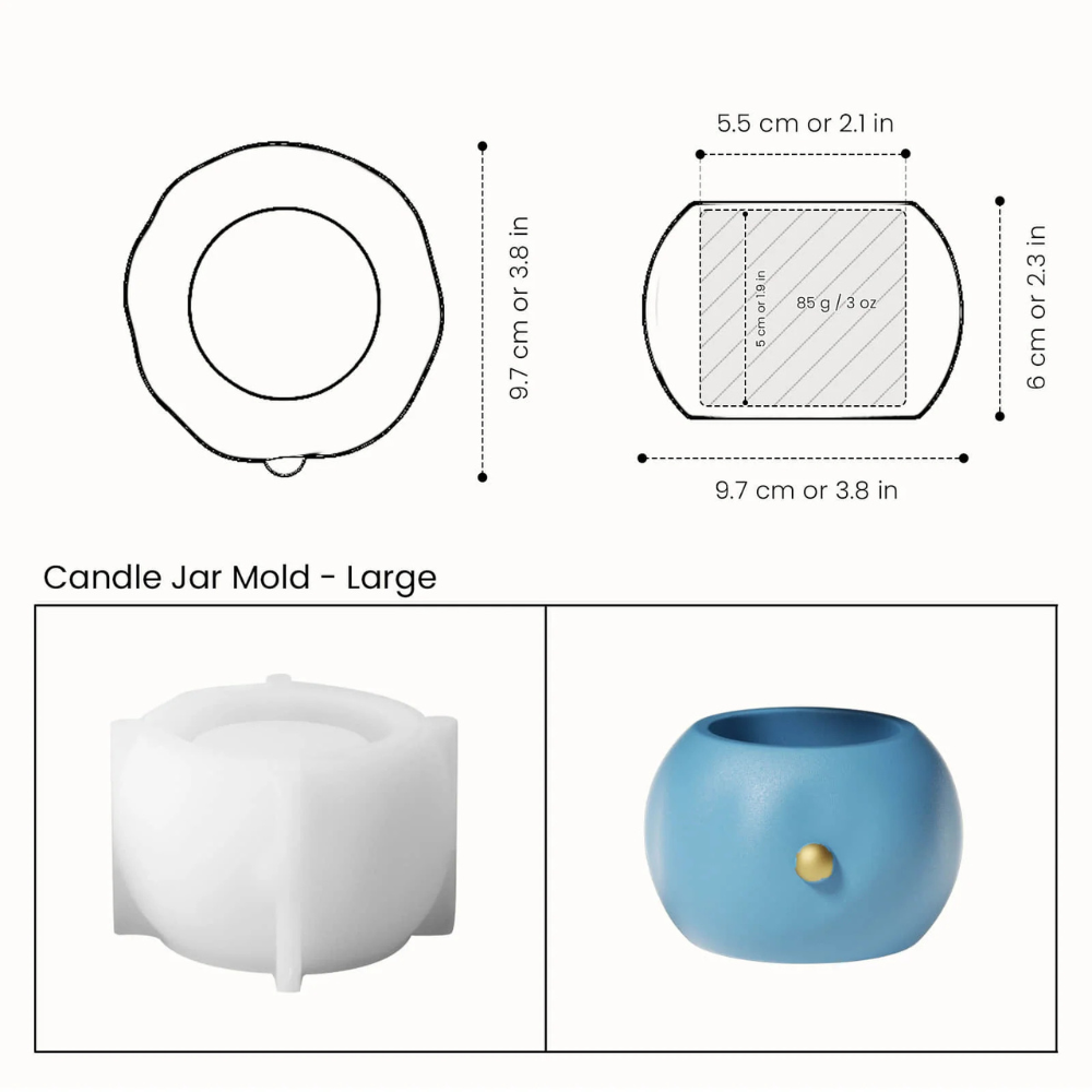 Boowan Nicole: Chubby Snowman Stacking Candle Jar Silicone Mold