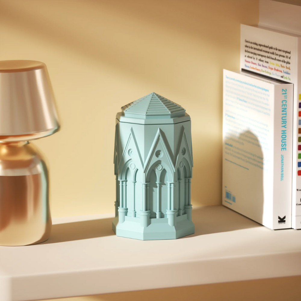 Boowan Nicole: Tall Elegant Gothic Architecture Candle Jar Silicone Mold with 7oz Candle Refill Mold