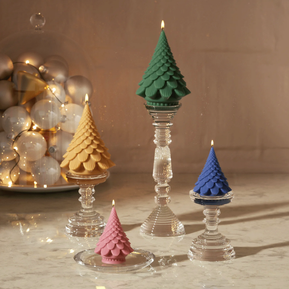 Boowan Nicole: Pinecone Christmas Tree Candle Silicone Mold