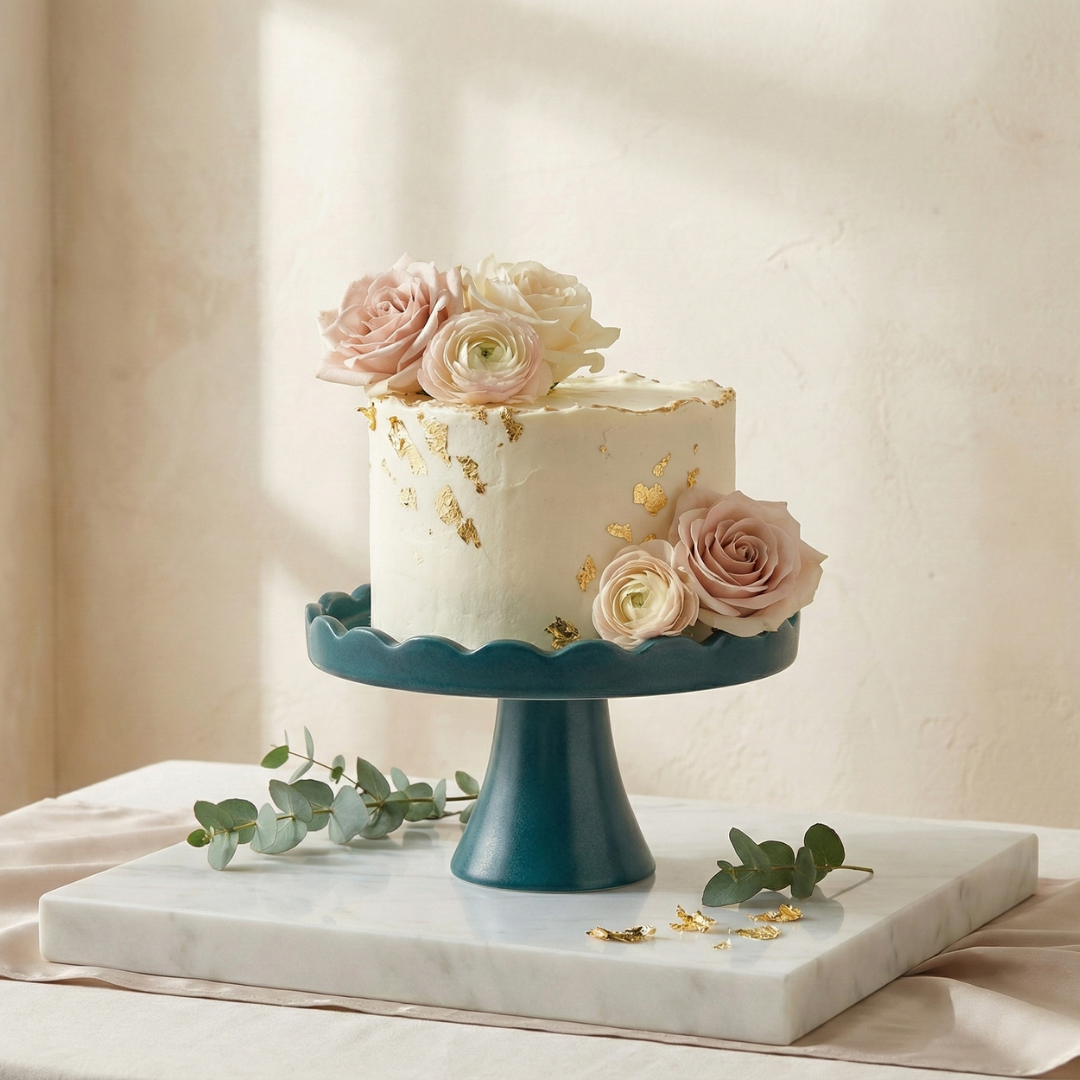 Scallop Rim Cake Stand Silicone Mould (2-Piece Set) |  For Concrete | Jesmonite®️| Resin