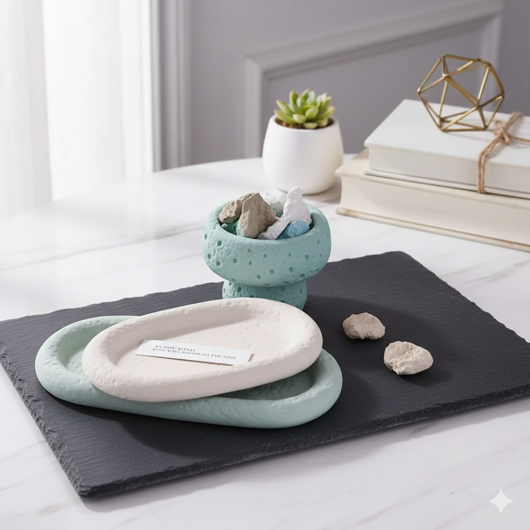 Lava Rock Tray Silicone Mould |  For Concrete | Jesmonite®️| Resin