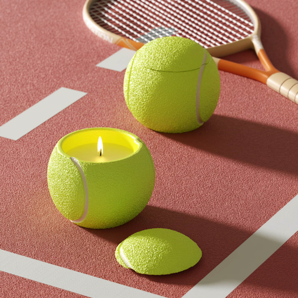 Boowan Nicole:  Tennis Ace Candle Jar Silicone Mold