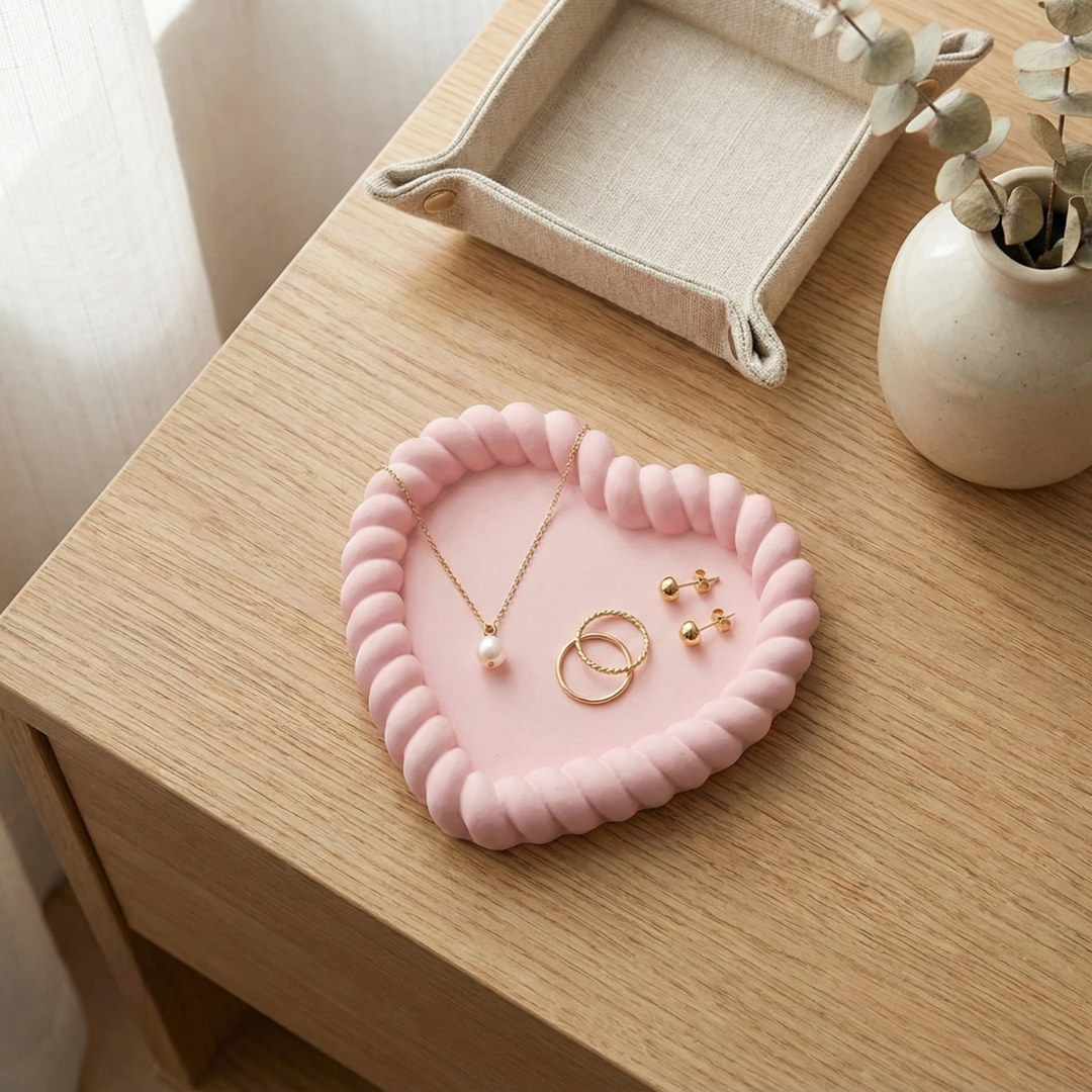 Twisted Rope Edge Tray Silicone Mould Set (5 Shapes) |  For Concrete | Jesmonite®️| Resin