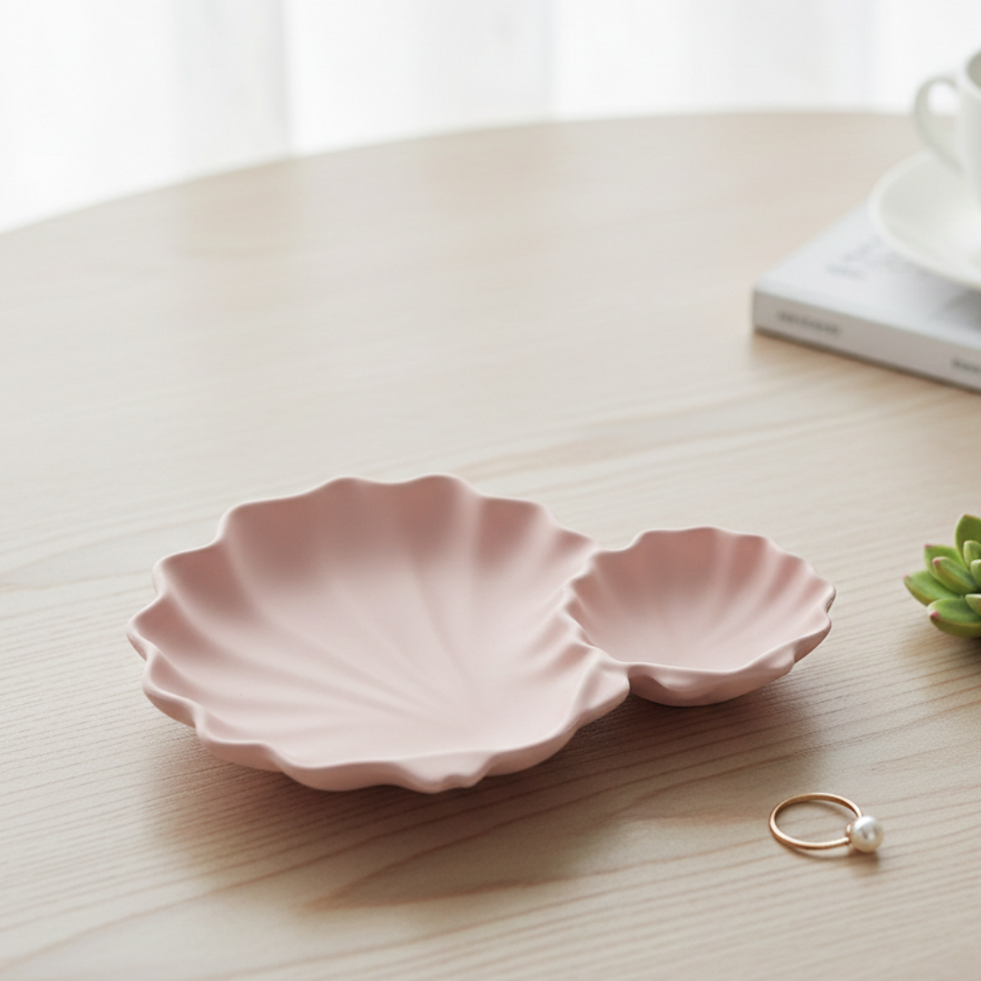 Scallop Shell Duo Dish Mould |  For Concrete | Jesmonite®️| Resin