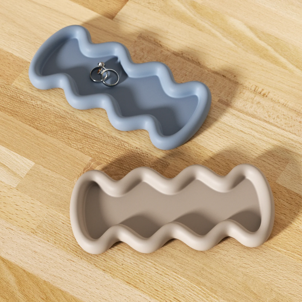 Boowan Nicole: Aqua Ripple Tray Silicone Mold