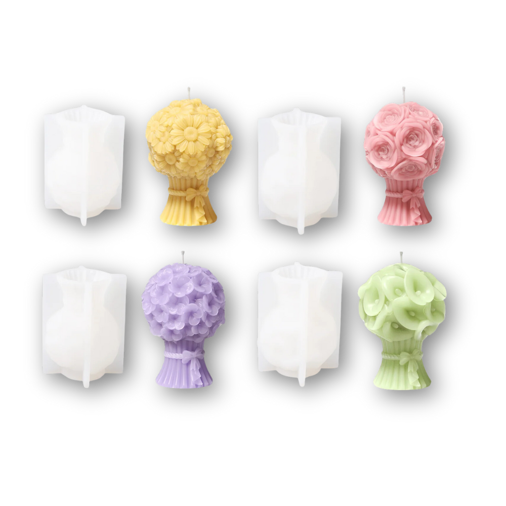 Boowan Nicole: Bouquet Flourishing Candle Silicone Mould Collection