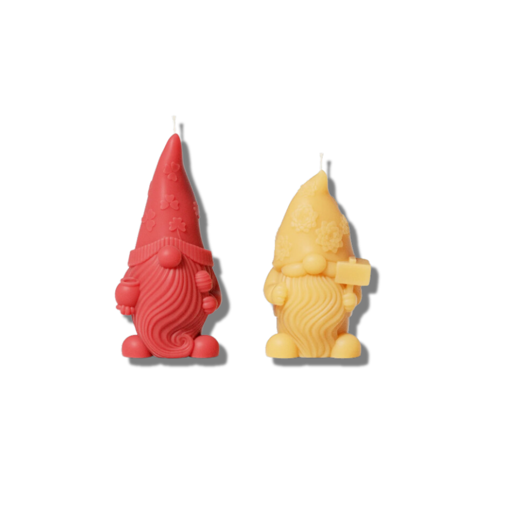 Christmas Floral Hat Gnome Candle Mold