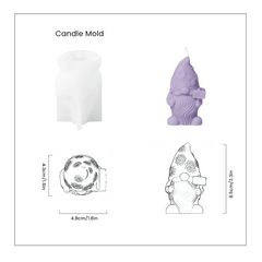 Christmas Floral Hat Gnome Candle Mold - BohriAli.com