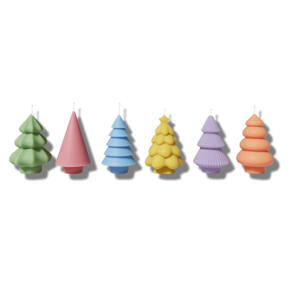 Glowing Christmas Tree Candle Mold Collection