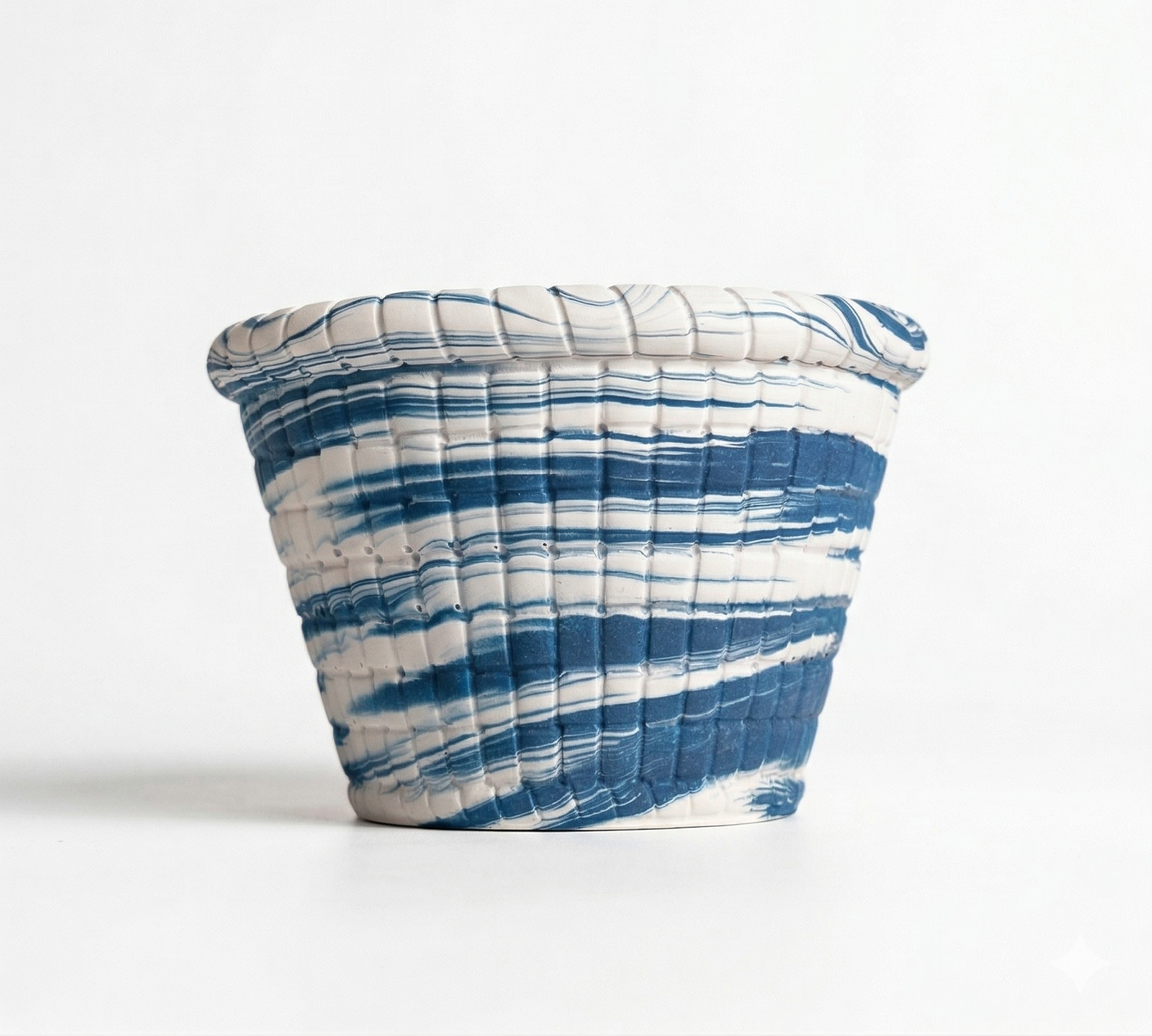Jesmonite bow lace tray and mini woven basket