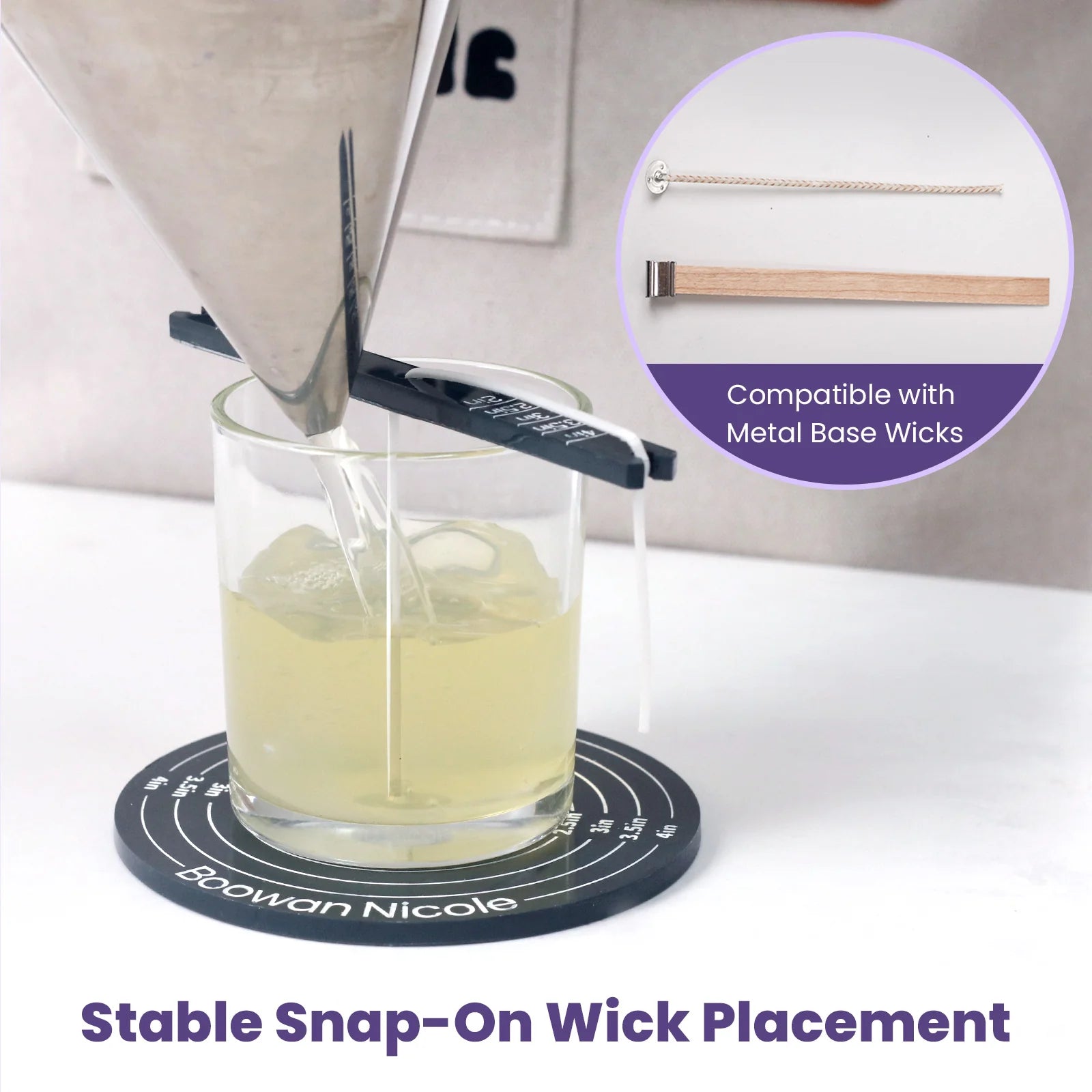 Quick Magnetic Candle Wick Centering Setter Tool by Boowan Nicole