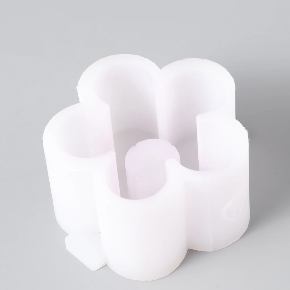 Boowan Nicole: Cute Flower Taper Candle Holder Silicone Mold