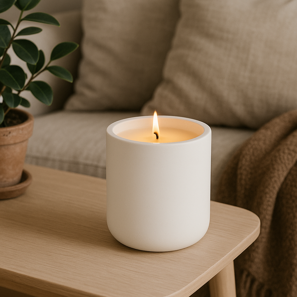 Straight Jar with Rounded Bottom Candle Jar