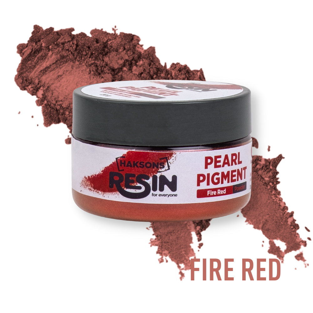 Haksons Pearl Pigments (Mica Powders) - Fire Red | for Epoxy Resin
