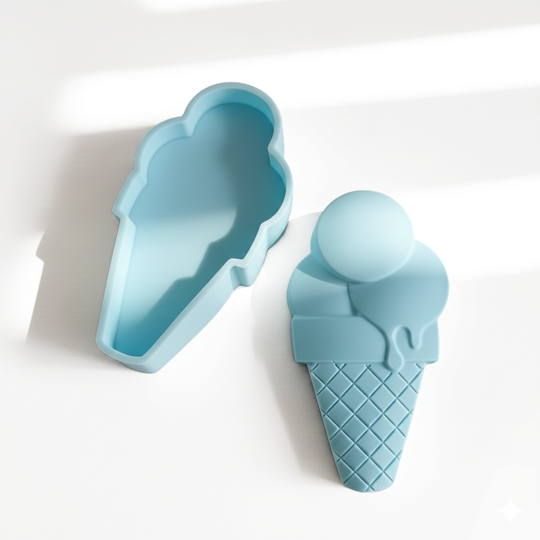 Ice-Cream Jar with Lid Silicone Mould |  For Concrete | Jesmonite®️ (Small)