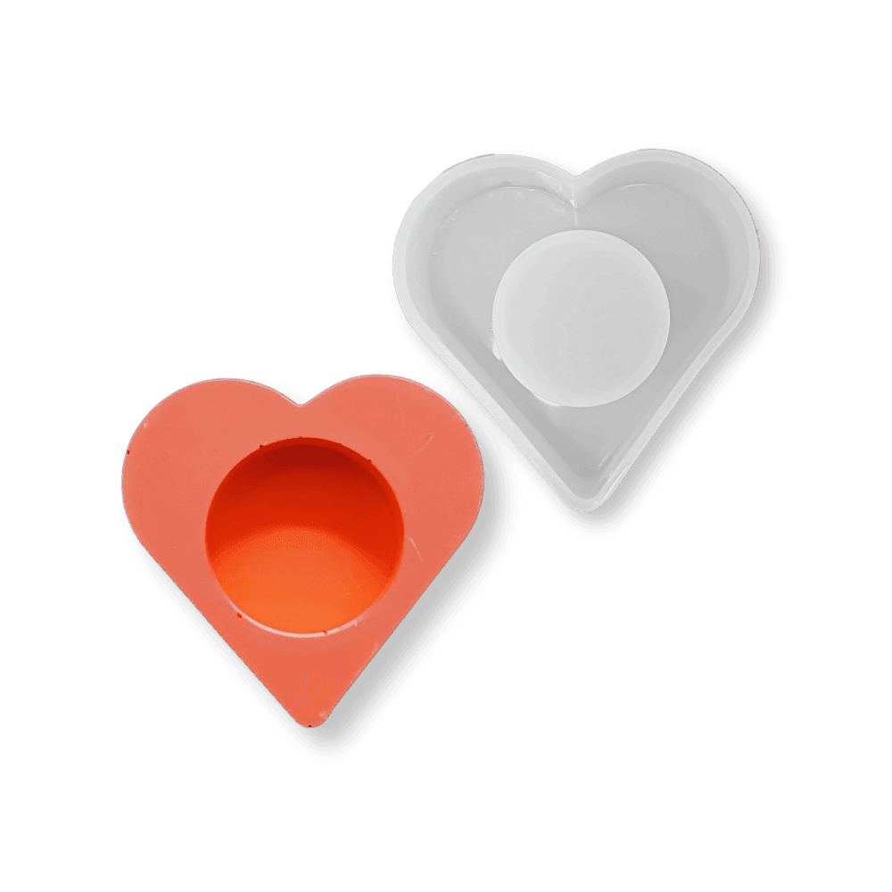 Eco-Mould: Heart Shape Tea-light Candle Holder Silicone Mould - BohriAli.com