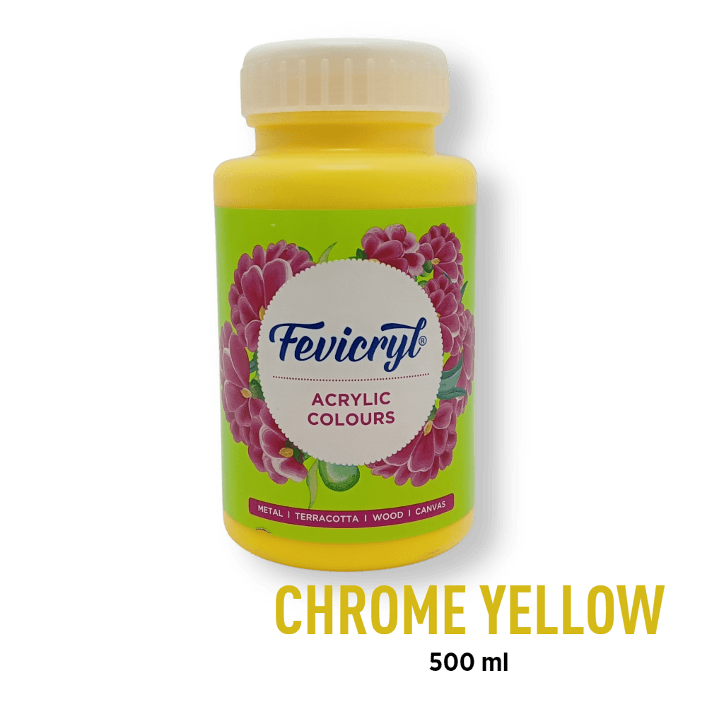 Fevicryl Acrylic Paint - Chrome Yellow (03) - BohriAli.com