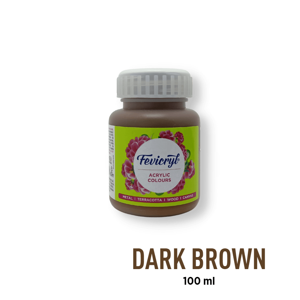 Fevicryl Acrylic Paint - Dark Brown (05)