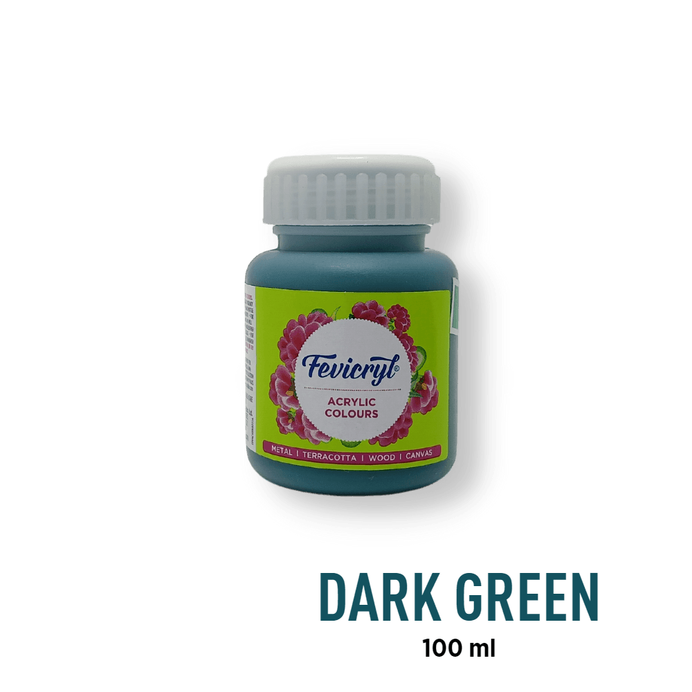 Fevicryl Acrylic Paint - Dark Green (06) - BohriAli.com