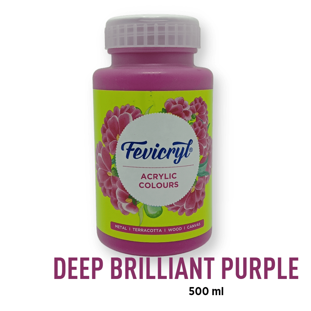 Fevicryl Acrylic Paint - Deep Brilliant Purple (64) - BohriAli.com