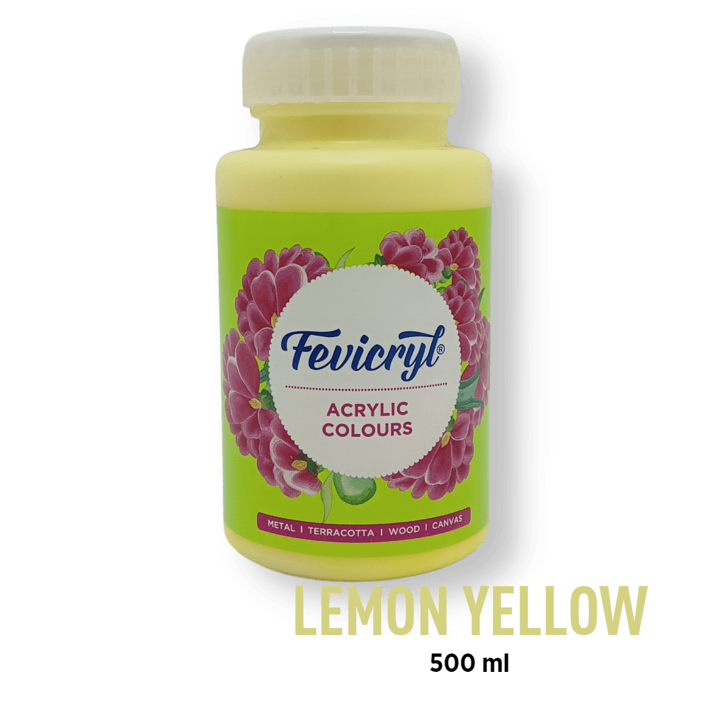 Fevicryl Acrylic Paint - Lemon Yellow (11) - BohriAli.com