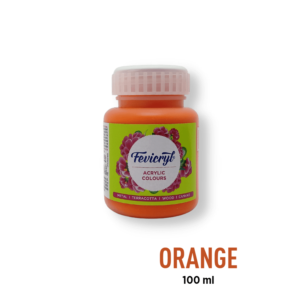 Fevicryl Acrylic Paint - Orange (17) - BohriAli.com