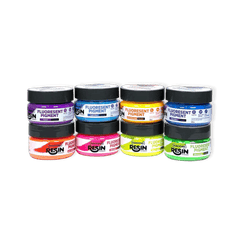Haksons Fluorescent Pigments / Neon Powders - Pack of 8 (Resin/Jesmonite/Concrete) - BohriAli.com