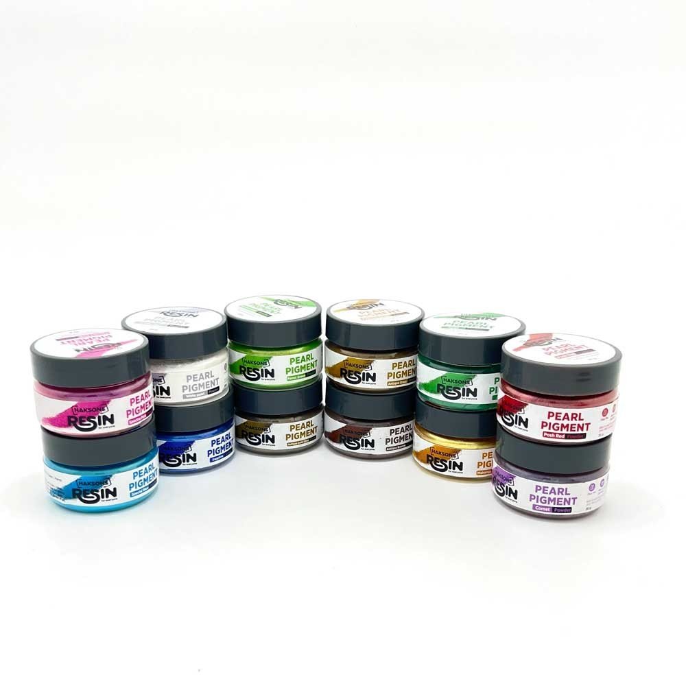 Offbeat Haksons Pearl Pigments (Mica Powders) - Pack of 12 colours (Resin / Soap / Wax) - BohriAli.com