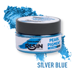 Haksons Pearl Pigments (Mica Powders) - Silver Blue | for Epoxy Resin - BohriAli.com